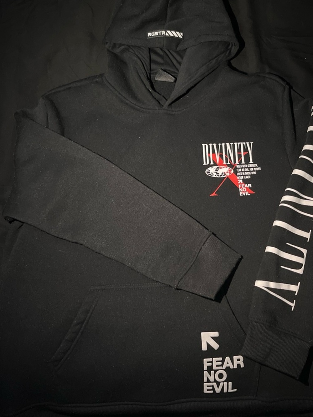 'Fear No Evil' Black Divinity Hoodie